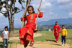 Nepal: Dashain festival and swing